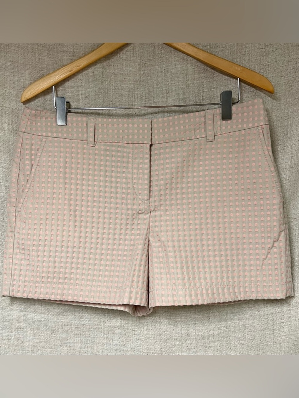 LOFT Pink Dot Textured Blouse
